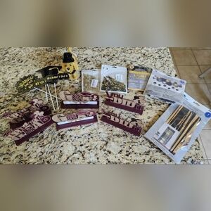 Graduation Party Decoration Set - Burgundy and Gold